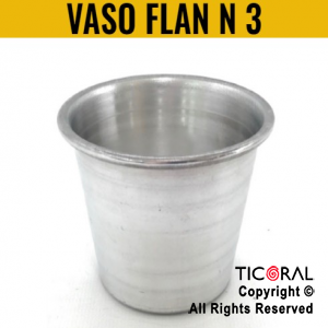 VASO FLAN ALUMINIO CON BORDE N.3 ALTURA 6.CM X 1